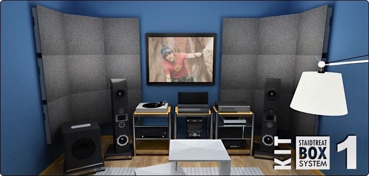 JOCAVI Staidtreat System Kit Box 1® Panneaux Acoustiques Pour Pièce de 13 à 17m2