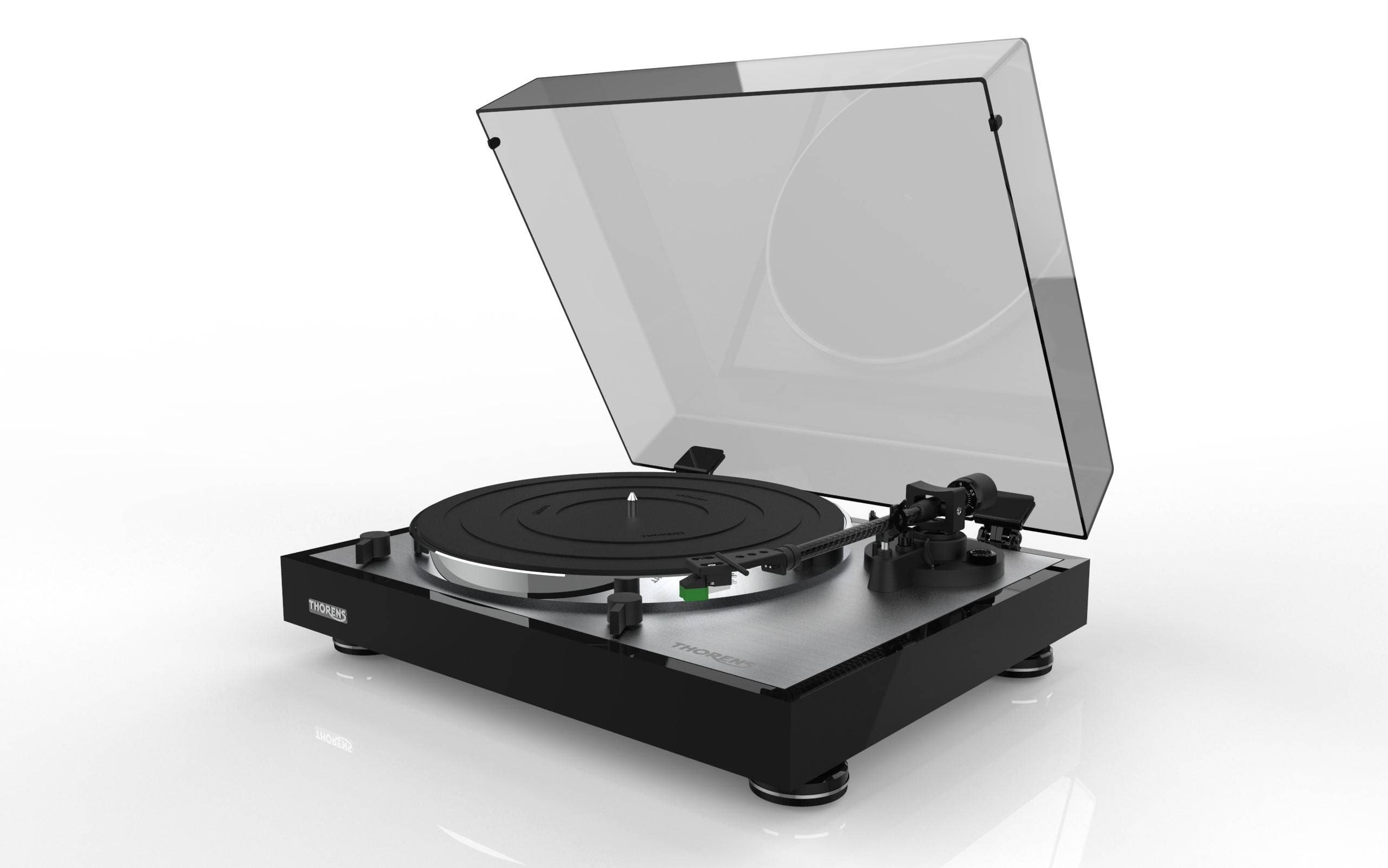 Thorens TD 402 DD Platine Vinyle Entrainement direct munie d'un Pré-Amplificateur Phono Intégré & Cellule AT95 VME