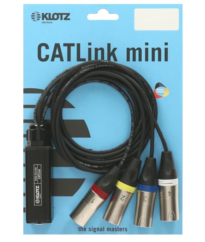 KLOTZ CATLINK MINI Adaptateur 4 Canaux EtherCON F / 4 XLR 3 M Longueur 0.8 Mètre