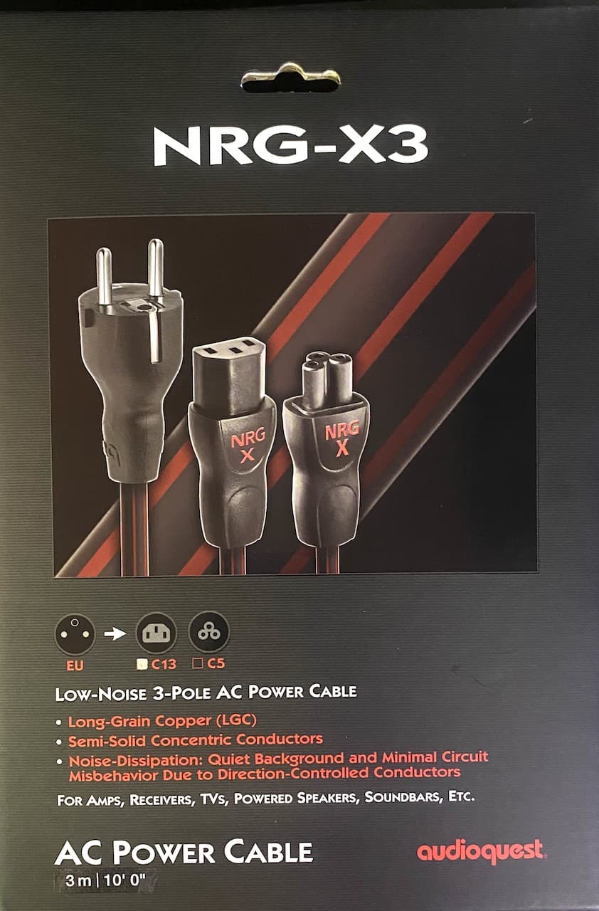 AUDIOQUEST NRG-X3 Câble d’Alimentation Secteur Tripolaire